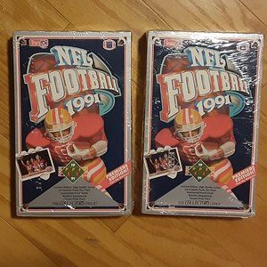 2 BOXES OF 1991 Upper Deck NFL Football Factory Sealed 36 Wax Packs